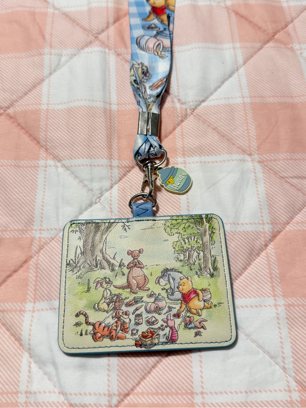 Loungefly Disney Winnie the Pooh Picnic Scene Lanyard Card Holder